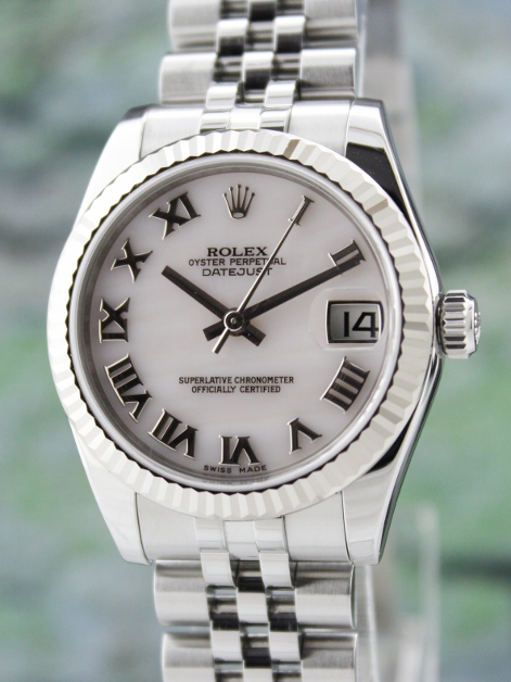 (image for) LIKE NEW ROLEX MID SIZE STEEL OYSTER PERPETUAL DATEJUST /178274